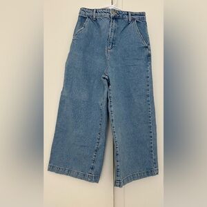 Topshop Petite Moto Denim Culottes Size 26